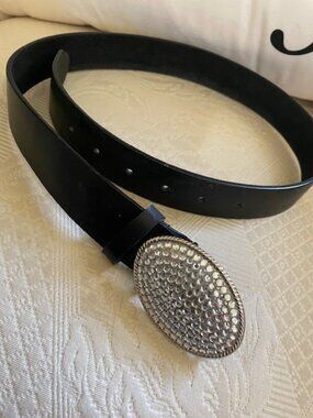 Rhinestone Buckel Womens Belt- 34 inches